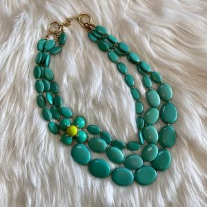 Francesca’s Chunky Teal Flower Necklace